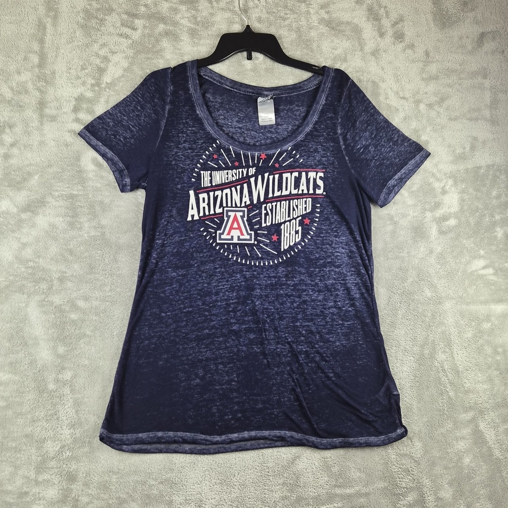 Arizona Wildcats Paper Thin Top Womens XL Blue Burnout University Of Arizona